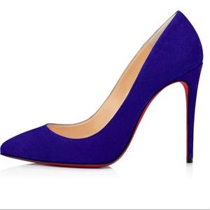 NWT Christian Louboutin Blue Pigalle Follies 100